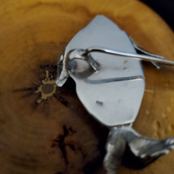 Sterling silver blue Lapis Brooch - Picture 4 of 4